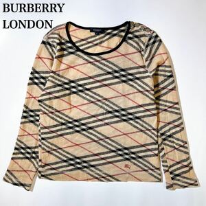 BURBERRY LONDON バーバリー ニット カットソー ノバチェック トップス 2 レディース C102408-96