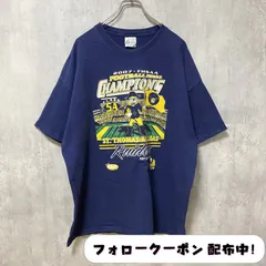 古着 used　FHSAA　ST.THOMAS AQUINAS　カレッジフットボール　半袖プリントTシャツ　ネイビー　紺