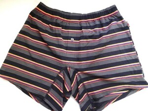 新品未使用 ポールスミス Paul Smith　 ニットトランクス M ボーダー　KNITTED TRUNKS　グレー　 PAUL SMITH　1つボタン