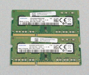 ☆SAMSUNG　メモリー 4GB×２枚/PC3L-12800S[430]