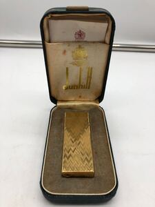 《1020》 ★火花確認1円スタート★ dunhill ダンヒル ゴールド ライター 箱 高級 希少 喫煙 着火未確認