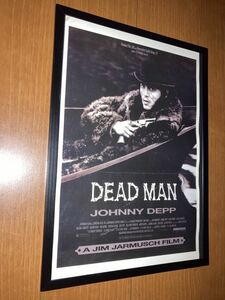 貴重★デッドマン「DEADMAN」ジョニーデップ ジムジャームッシュ ニールヤング 額付 ポスター カフェ CAFE JAZZ 喫茶店 古着屋 古民家