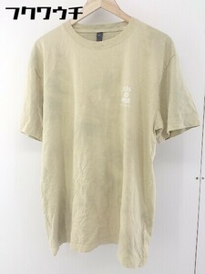 ◇ SILAS サイラス ロゴ　プリント 半袖 Tシャツ カットソー サイズM ベージュ メンズ