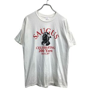 GILDAN 半袖 プリント Tシャツ Lサイズくらい ギルダン ホワイト 古着卸 アメリカ仕入 t2408-3106