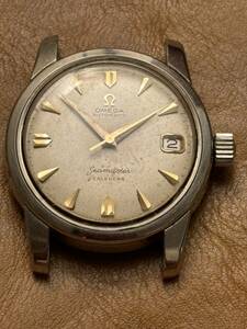 VINTAGE【オメガ シーマスター カレンダー】OMEGA SEAMASTER 1960年前後 可動 普段使いOK 強パティーナ 自動巻きデイト付 赤機械