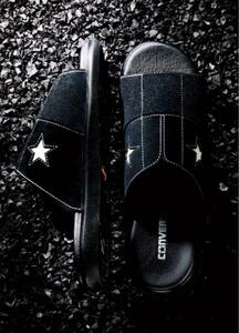 【1スタ】新品未使用 JP27 CONVERSE ADDICT ONE STAR SANDAL コンバース アディクト メンズ 35200130 スエード シューズ ブラック BLACK