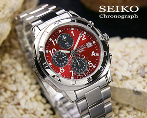 海外限定生産逆輸入モデル【SEIKO】セイコー 5気圧防水 1/20秒高速クロノグラフRD 新品