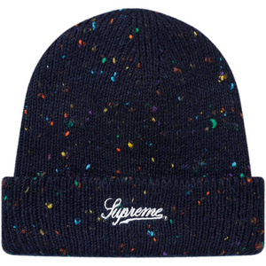 希少★新品本物【紺】★Colored Specke Beanie カラー スペック ビーニー ニットキャップ 正規店購入 シュプリーム 入手困難 Supreme 18A/W