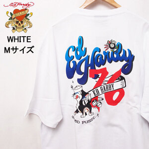 新品 ED HARDY エドハーディ メンズ ビッグシルエットTシャツ WH M