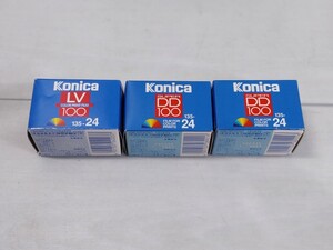 「送料無料」○ Konica コニカ コニカカラー フィルム LV100/1個 SUPER DD100/2個 有効期限切れ ジャンク品 まとめて3個 