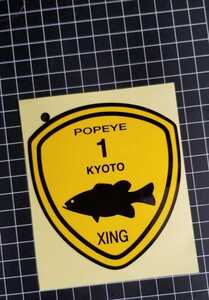 POPEYE KYOTO STICKER ポパイ　京都　ステッカー　シール パンチ穴あり。/　ロードサイン　1号