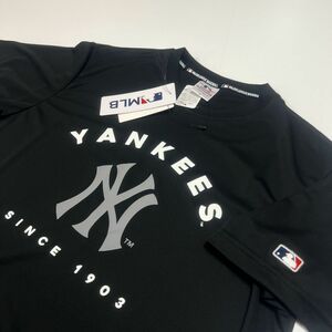 ●送料390円可能商品 ニューヨーク ヤンキース YANKEES MLB 新品 メンズ メジャーリーグ 半袖 Tシャツ 黒 [C5435MR-N9-4L] 一 三 零★QWER
