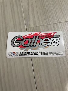 ホンダ gathers ギャザズ ドライダーシビック drider civic N1耐久 スーパー耐久 ステッカー シール デカール ek4 ek9 当時物 希少 B16B