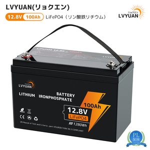 新品 リン酸鉄リチウムイオンバッテリー 12v 100AH リチウム電池 1280Wh 大容量 LiFePO4電池 内蔵100AのBMS 連統放電電流120A 防災 LVYUAN