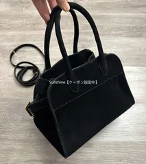 新品、未使用 ✨ THE ROW ザロウ Soft Margaux 10 スエード製バッグ ブラック