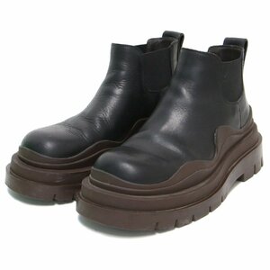 BOTTEGA VENETA ボッテガヴェネタ ブーツ ショートブーツ シューズ 靴 ブラック 黒 35 1/2(22.5cm) フラット サイドゴア カーフレザー