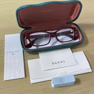 グッチ（GUCCI）8 マルーンインターロッキングGGロゴデザインメガネ　眼鏡　メガネフレーム 新品　未使用　箱付き（メガネケース）