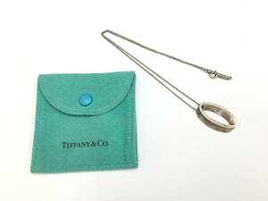 41602　TIFFANY＆Co　ティファニー　シルバー　925　ネックレス　イニシャル　オーバル　ループ　レア