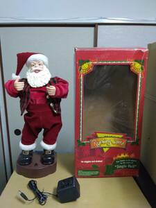 ROCKING SANTA　サンタクロース 高さ44cm 　See　Santa as be dance to the tune of Jingle Bell　踊るサンタクロース　人形