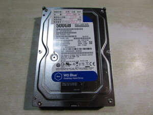 【YHD0503】★（正常）Western Digital WD5000AAKX 3.5inch/内蔵HDD/S-ATA/500GB/電源投入回数:1134回/累積時間:45時間★中古