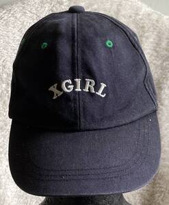 洗濯済♪お手軽ロータイプキャップ♪[X girl XGIRL X-GIR エックスガール]黒色スナップバック帽子CAP/サイズ:フリー男女OK♪