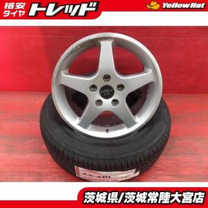 215/60R16 海外製 23年製 アロースピード 社外アルミホイール 16インチ 7J +42 新品夏タイヤ 中古ホイール セット クラウン マークXなどに