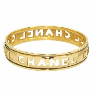 ★Z1398 美品!! シャネル ロゴ バングル ブレスレット ゴールドカラー CHANEL ヴィンテージ レディース★