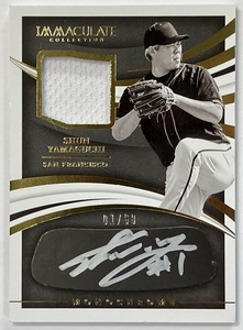 【ファーストNo. 1/68枚限定】山口俊直筆サイン実使用ジャージー 2021 PaniniImmaculate Collection Game-used Jersey Auto