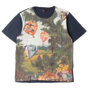 Paul Smith ポールスミス Tシャツ サイズ:L アートプリント クルーネックTシャツ 184331 299Z 絵画 気球 ネイビー 紺 日本製 ブランド