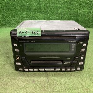 AV6-306 激安 カーステレオ JVC KW-MCD400-B 09890337 AUX CD MD プレーヤー 通電未確認 ジャンク