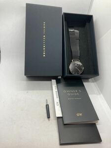 335-0247 Daniel Wellington ダニエルウェリントン 腕時計 classic E32R09 金属ベルト ブラック 電池切れ 動作未確認