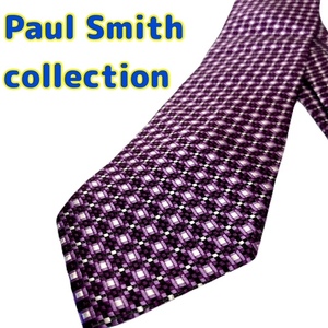 ★即決★送料無料★匿名発送★中古★ Paul Smith COLLECTION ポールスミス ネクタイ ドット柄 チェック柄 裏地