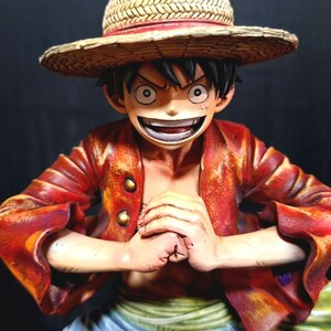 ルフィ　新世界初期カラー　リペイント/ワンピース/ONE PIECE/GRANDISTA/フィギュア/リメイク/カスタムペイント/luffy repaint