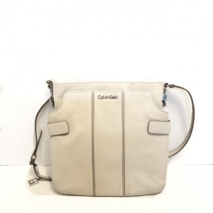 カルバンクライン CalvinKlein ショルダーバッグ - レザー アイボリー バッグ