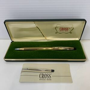231025.1 CROSS クロスボールペン ゴールド カラー　ボールペン 箱付き USA製　1/20 10KT GOLD FILLED