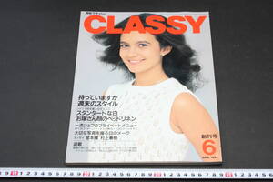 YF4931 美品 雑誌 創刊号 「月刊CLASSY クラッシィ」 昭和59年6月1日発行 宮本輝 村上春樹 グルメ ファッション