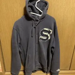 オールドstussyビックロゴワッペンスタジャンパーカー