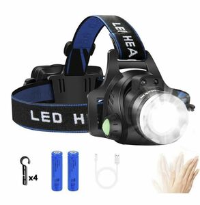 ヘッドライト LED ヘッドランプ 高輝度CREE T6 人感センサー 角度調節可能