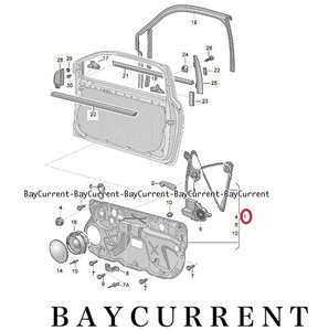 【正規純正品】 Volkswagen フロント ドア パワー ウィンドー レギュレター レギュレーター 左 VW ポロ POLO 6Q4837461K 6Q4-837-461K