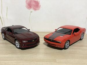 送料無料　1/18 マッスルカー ミニカーセット ダッヂ チャレンジャー シボレー カマロ マイスト Maisto DODGE CHALLENGER CHEVROLET CAMARO