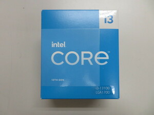 【新品】Intel Corei3 13100(第13世代) 正規パッケージ（純正クーラー付き）
