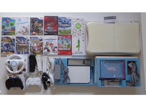 任天堂『Wii』(ウィー)本体＋ソフト×12本＋コントローラー セット/Fit(フィット)/マリオ ブラザーズ カート/ドラクエ/スマブラ/ソニック