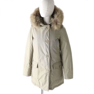 美品★正規品 WOOLRICH ウールリッチ 1502250 ARCTIC PARKA 60/40 アークティックパーカ ファー・フード付 ダウンコート ベージュ XXS