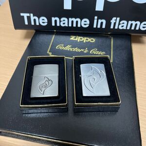 ZIPPO ジッポー KIRIN FIRE COFFEE キリン ファイアコーヒー ANTIQUE SILVER COATING アンティークシルバーコーティング 2個セット 未使用