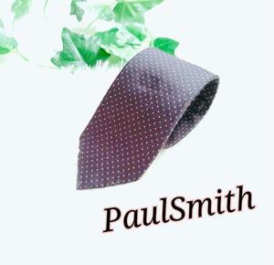 PaulSmith ポールスミス ネクタイ メンズ　黒 ドット柄 シルク シンプル お洒落 ⑮