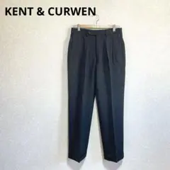 【美品】KENT&CURWEN スラックス ツータック 薄手 ウール100% M