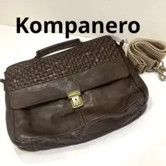 Kompanero  レザー　 ショルダーバッグ 2way  ビジネスバック