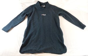 古着 レディース FILA フィラ ブルーグレー系 ハイネック 長袖カットソー Mサイズ KT-2 20231008