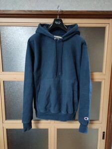 Champion PREMIUM REVERSE WEAVE パーカー　US規格　Size S 12oz 12オンス　厚手　プレミアムリバースウィーブ　チャンピオン　ネイビー紺