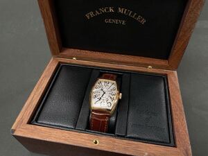 FRANCK MULLER CURVEX 5852 QZ RELIEF フランク ミュラー トノー カーベックス 750 ピンクゴールド クオーツ 純正尾錠 純正レザーベルト